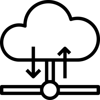 PNG biçiminde bulut depolama simgesi şeffaf arkaplan tasarımı ile dijital sunucu güvenli dosya eşzamanlama sunucu yönetimi ve modern web veya mobil kullanıcı arayüzü uygulamaları için ideal