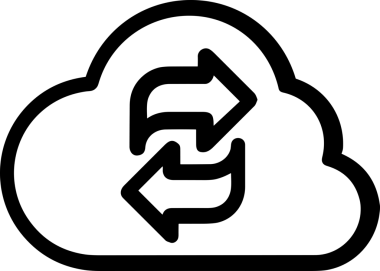PNG biçiminde bulut depolama simgesi şeffaf arkaplan tasarımı ile dijital sunucu güvenli dosya eşzamanlama sunucu yönetimi ve modern web veya mobil kullanıcı arayüzü uygulamaları için ideal
