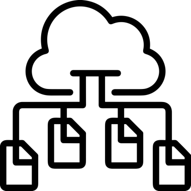 PNG biçiminde bulut depolama simgesi şeffaf arkaplan tasarımı ile dijital sunucu güvenli dosya eşzamanlama sunucu yönetimi ve modern web veya mobil kullanıcı arayüzü uygulamaları için ideal