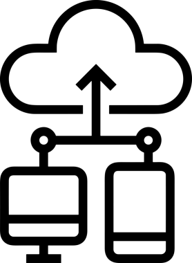 PNG biçiminde bulut depolama simgesi şeffaf arkaplan tasarımı ile dijital sunucu güvenli dosya eşzamanlama sunucu yönetimi ve modern web veya mobil kullanıcı arayüzü uygulamaları için ideal