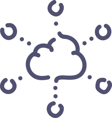 PNG biçiminde bulut depolama simgesi şeffaf arkaplan tasarımı ile dijital sunucu güvenli dosya eşzamanlama sunucu yönetimi ve modern web veya mobil kullanıcı arayüzü uygulamaları için ideal