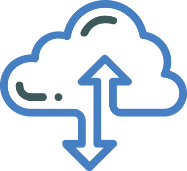PNG biçiminde bulut depolama simgesi şeffaf arkaplan tasarımı ile dijital sunucu güvenli dosya eşzamanlama sunucu yönetimi ve modern web veya mobil kullanıcı arayüzü uygulamaları için ideal