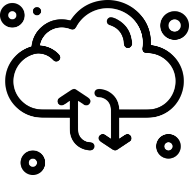 PNG biçiminde bulut depolama simgesi şeffaf arkaplan tasarımı ile dijital sunucu güvenli dosya eşzamanlama sunucu yönetimi ve modern web veya mobil kullanıcı arayüzü uygulamaları için ideal