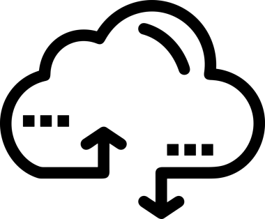 PNG biçiminde bulut depolama simgesi şeffaf arkaplan tasarımı ile dijital sunucu güvenli dosya eşzamanlama sunucu yönetimi ve modern web veya mobil kullanıcı arayüzü uygulamaları için ideal