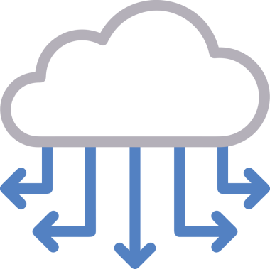 PNG biçiminde bulut depolama simgesi şeffaf arkaplan tasarımı ile dijital sunucu güvenli dosya eşzamanlama sunucu yönetimi ve modern web veya mobil kullanıcı arayüzü uygulamaları için ideal