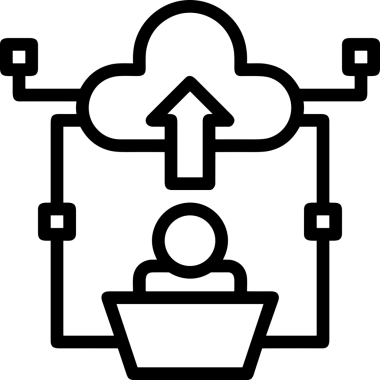 PNG biçiminde bulut depolama simgesi şeffaf arkaplan tasarımı ile dijital sunucu güvenli dosya eşzamanlama sunucu yönetimi ve modern web veya mobil kullanıcı arayüzü uygulamaları için ideal