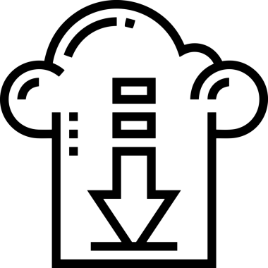 PNG biçiminde bulut depolama simgesi şeffaf arkaplan tasarımı ile dijital sunucu güvenli dosya eşzamanlama sunucu yönetimi ve modern web veya mobil kullanıcı arayüzü uygulamaları için ideal