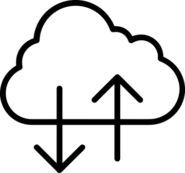 PNG biçiminde bulut depolama simgesi şeffaf arkaplan tasarımı ile dijital sunucu güvenli dosya eşzamanlama sunucu yönetimi ve modern web veya mobil kullanıcı arayüzü uygulamaları için ideal