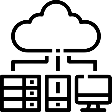 PNG biçiminde bulut depolama simgesi şeffaf arkaplan tasarımı ile dijital sunucu güvenli dosya eşzamanlama sunucu yönetimi ve modern web veya mobil kullanıcı arayüzü uygulamaları için ideal