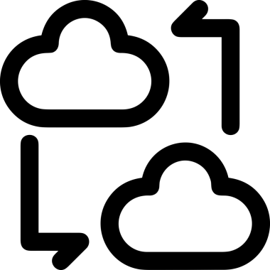 PNG biçiminde bulut depolama simgesi şeffaf arkaplan tasarımı ile dijital sunucu güvenli dosya eşzamanlama sunucu yönetimi ve modern web veya mobil kullanıcı arayüzü uygulamaları için ideal