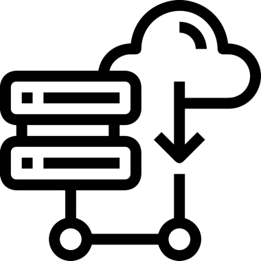 PNG biçiminde bulut depolama simgesi şeffaf arkaplan tasarımı ile dijital sunucu güvenli dosya eşzamanlama sunucu yönetimi ve modern web veya mobil kullanıcı arayüzü uygulamaları için ideal