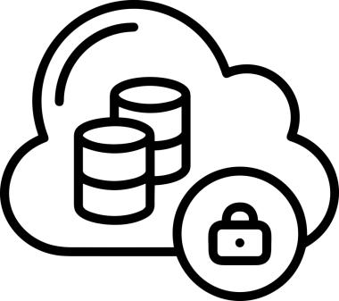 PNG biçiminde bulut depolama simgesi şeffaf arkaplan tasarımı ile dijital sunucu güvenli dosya eşzamanlama sunucu yönetimi ve modern web veya mobil kullanıcı arayüzü uygulamaları için ideal