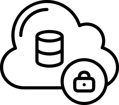PNG biçiminde bulut depolama simgesi şeffaf arkaplan tasarımı ile dijital sunucu güvenli dosya eşzamanlama sunucu yönetimi ve modern web veya mobil kullanıcı arayüzü uygulamaları için ideal