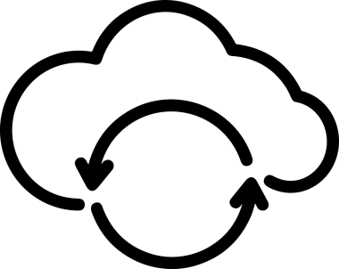 PNG biçiminde bulut depolama simgesi şeffaf arkaplan tasarımı ile dijital sunucu güvenli dosya eşzamanlama sunucu yönetimi ve modern web veya mobil kullanıcı arayüzü uygulamaları için ideal