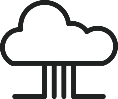 PNG biçiminde bulut depolama simgesi şeffaf arkaplan tasarımı ile dijital sunucu güvenli dosya eşzamanlama sunucu yönetimi ve modern web veya mobil kullanıcı arayüzü uygulamaları için ideal