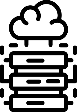 PNG biçiminde bulut depolama simgesi şeffaf arkaplan tasarımı ile dijital sunucu güvenli dosya eşzamanlama sunucu yönetimi ve modern web veya mobil kullanıcı arayüzü uygulamaları için ideal