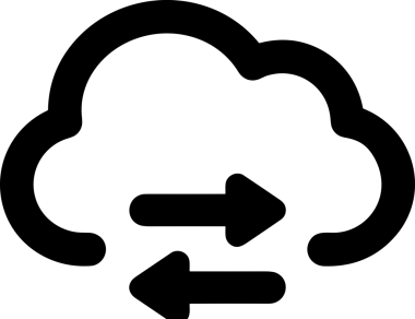 PNG biçiminde bulut depolama simgesi şeffaf arkaplan tasarımı ile dijital sunucu güvenli dosya eşzamanlama sunucu yönetimi ve modern web veya mobil kullanıcı arayüzü uygulamaları için ideal