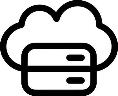 PNG biçiminde bulut depolama simgesi şeffaf arkaplan tasarımı ile dijital sunucu güvenli dosya eşzamanlama sunucu yönetimi ve modern web veya mobil kullanıcı arayüzü uygulamaları için ideal