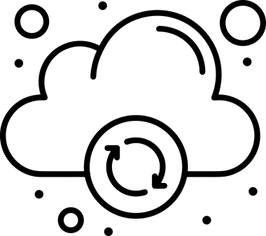 PNG biçiminde bulut depolama simgesi şeffaf arkaplan tasarımı ile dijital sunucu güvenli dosya eşzamanlama sunucu yönetimi ve modern web veya mobil kullanıcı arayüzü uygulamaları için ideal