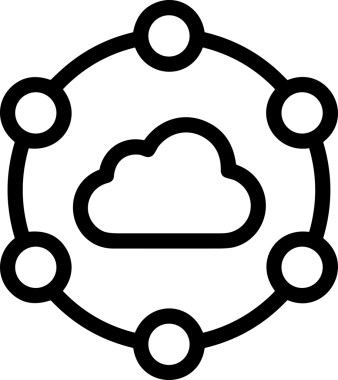 PNG biçiminde bulut depolama simgesi şeffaf arkaplan tasarımı ile dijital sunucu güvenli dosya eşzamanlama sunucu yönetimi ve modern web veya mobil kullanıcı arayüzü uygulamaları için ideal