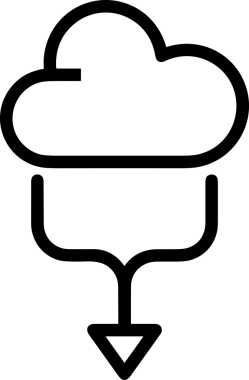 PNG biçiminde bulut depolama simgesi şeffaf arkaplan tasarımı ile dijital sunucu güvenli dosya eşzamanlama sunucu yönetimi ve modern web veya mobil kullanıcı arayüzü uygulamaları için ideal