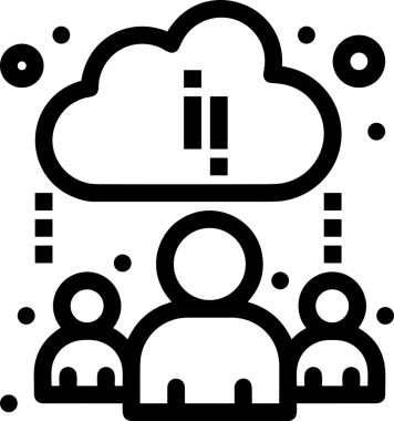 PNG biçiminde bulut depolama simgesi şeffaf arkaplan tasarımı ile dijital sunucu güvenli dosya eşzamanlama sunucu yönetimi ve modern web veya mobil kullanıcı arayüzü uygulamaları için ideal