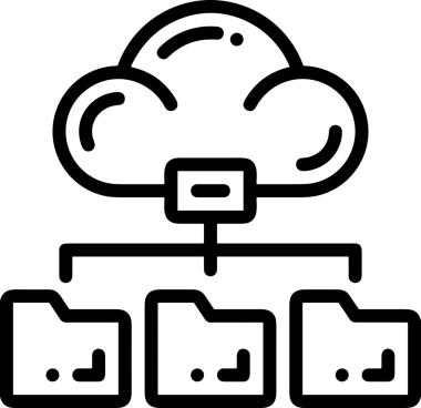 PNG biçiminde bulut depolama simgesi şeffaf arkaplan tasarımı ile dijital sunucu güvenli dosya eşzamanlama sunucu yönetimi ve modern web veya mobil kullanıcı arayüzü uygulamaları için ideal