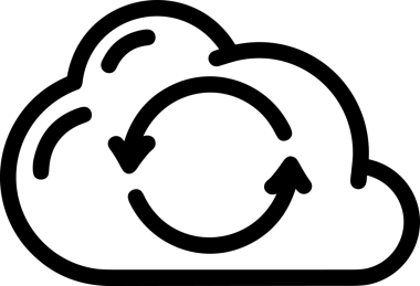 PNG biçiminde bulut depolama simgesi şeffaf arkaplan tasarımı ile dijital sunucu güvenli dosya eşzamanlama sunucu yönetimi ve modern web veya mobil kullanıcı arayüzü uygulamaları için ideal