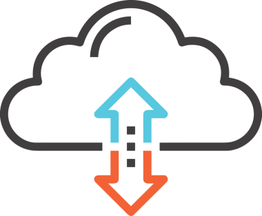 PNG biçiminde bulut depolama simgesi şeffaf arkaplan tasarımı ile dijital sunucu güvenli dosya eşzamanlama sunucu yönetimi ve modern web veya mobil kullanıcı arayüzü uygulamaları için ideal