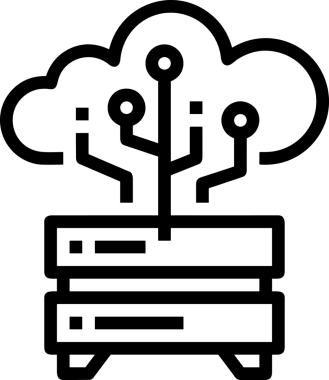 PNG biçiminde bulut depolama simgesi şeffaf arkaplan tasarımı ile dijital sunucu güvenli dosya eşzamanlama sunucu yönetimi ve modern web veya mobil kullanıcı arayüzü uygulamaları için ideal
