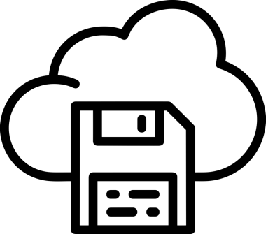 PNG biçiminde bulut depolama simgesi şeffaf arkaplan tasarımı ile dijital sunucu güvenli dosya eşzamanlama sunucu yönetimi ve modern web veya mobil kullanıcı arayüzü uygulamaları için ideal