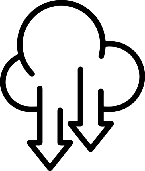 PNG biçiminde bulut depolama simgesi şeffaf arkaplan tasarımı ile dijital sunucu güvenli dosya eşzamanlama sunucu yönetimi ve modern web veya mobil kullanıcı arayüzü uygulamaları için ideal