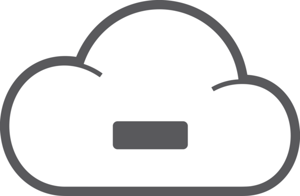 PNG biçiminde bulut depolama simgesi şeffaf arkaplan tasarımı ile dijital sunucu güvenli dosya eşzamanlama sunucu yönetimi ve modern web veya mobil kullanıcı arayüzü uygulamaları için ideal