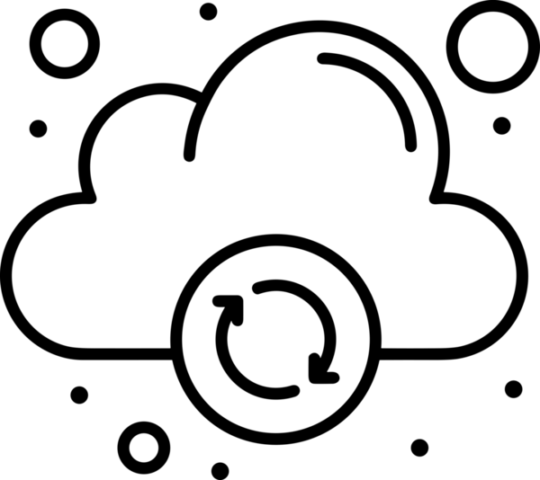 PNG biçiminde bulut depolama simgesi şeffaf arkaplan tasarımı ile dijital sunucu güvenli dosya eşzamanlama sunucu yönetimi ve modern web veya mobil kullanıcı arayüzü uygulamaları için ideal