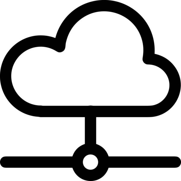 PNG biçiminde bulut depolama simgesi şeffaf arkaplan tasarımı ile dijital sunucu güvenli dosya eşzamanlama sunucu yönetimi ve modern web veya mobil kullanıcı arayüzü uygulamaları için ideal
