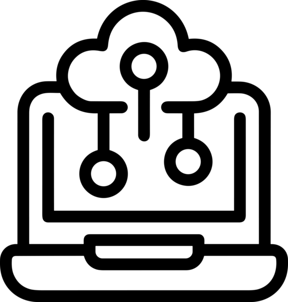 PNG biçiminde bulut depolama simgesi şeffaf arkaplan tasarımı ile dijital sunucu güvenli dosya eşzamanlama sunucu yönetimi ve modern web veya mobil kullanıcı arayüzü uygulamaları için ideal