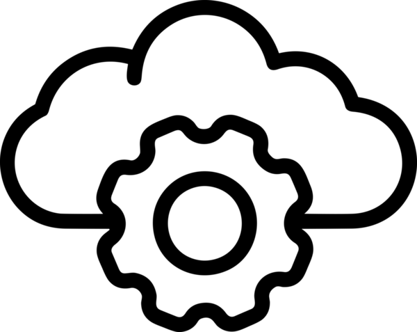 PNG biçiminde bulut depolama simgesi şeffaf arkaplan tasarımı ile dijital sunucu güvenli dosya eşzamanlama sunucu yönetimi ve modern web veya mobil kullanıcı arayüzü uygulamaları için ideal