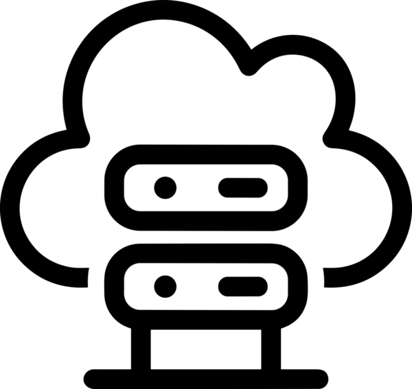 PNG biçiminde bulut depolama simgesi şeffaf arkaplan tasarımı ile dijital sunucu güvenli dosya eşzamanlama sunucu yönetimi ve modern web veya mobil kullanıcı arayüzü uygulamaları için ideal