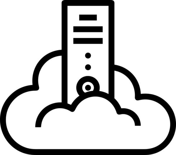 PNG biçiminde bulut depolama simgesi şeffaf arkaplan tasarımı ile dijital sunucu güvenli dosya eşzamanlama sunucu yönetimi ve modern web veya mobil kullanıcı arayüzü uygulamaları için ideal