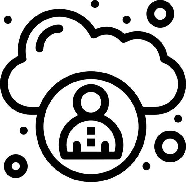 PNG biçiminde bulut depolama simgesi şeffaf arkaplan tasarımı ile dijital sunucu güvenli dosya eşzamanlama sunucu yönetimi ve modern web veya mobil kullanıcı arayüzü uygulamaları için ideal