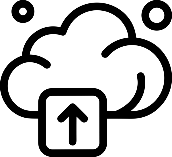 PNG biçiminde bulut depolama simgesi şeffaf arkaplan tasarımı ile dijital sunucu güvenli dosya eşzamanlama sunucu yönetimi ve modern web veya mobil kullanıcı arayüzü uygulamaları için ideal