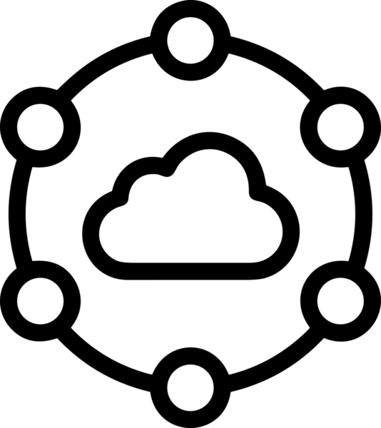 PNG biçiminde bulut depolama simgesi şeffaf arkaplan tasarımı ile dijital sunucu güvenli dosya eşzamanlama sunucu yönetimi ve modern web veya mobil kullanıcı arayüzü uygulamaları için ideal