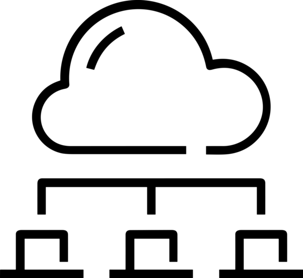 PNG biçiminde bulut depolama simgesi şeffaf arkaplan tasarımı ile dijital sunucu güvenli dosya eşzamanlama sunucu yönetimi ve modern web veya mobil kullanıcı arayüzü uygulamaları için ideal