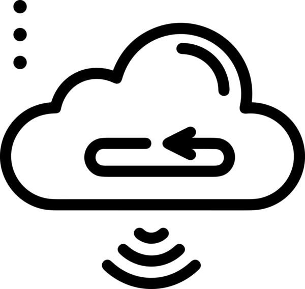 PNG biçiminde bulut depolama simgesi şeffaf arkaplan tasarımı ile dijital sunucu güvenli dosya eşzamanlama sunucu yönetimi ve modern web veya mobil kullanıcı arayüzü uygulamaları için ideal