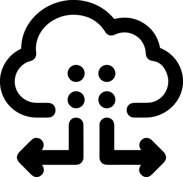 PNG biçiminde bulut depolama simgesi şeffaf arkaplan tasarımı ile dijital sunucu güvenli dosya eşzamanlama sunucu yönetimi ve modern web veya mobil kullanıcı arayüzü uygulamaları için ideal