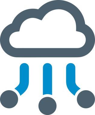 PNG biçiminde bulut depolama simgesi şeffaf arkaplan tasarımı ile dijital sunucu güvenli dosya eşzamanlama sunucu yönetimi ve modern web veya mobil kullanıcı arayüzü uygulamaları için ideal