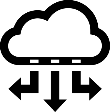 PNG biçiminde bulut depolama simgesi şeffaf arkaplan tasarımı ile dijital sunucu güvenli dosya eşzamanlama sunucu yönetimi ve modern web veya mobil kullanıcı arayüzü uygulamaları için ideal