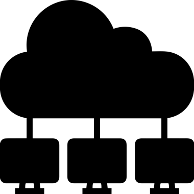 PNG biçiminde bulut depolama simgesi şeffaf arkaplan tasarımı ile dijital sunucu güvenli dosya eşzamanlama sunucu yönetimi ve modern web veya mobil kullanıcı arayüzü uygulamaları için ideal