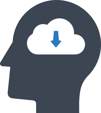 PNG biçiminde bulut depolama simgesi şeffaf arkaplan tasarımı ile dijital sunucu güvenli dosya eşzamanlama sunucu yönetimi ve modern web veya mobil kullanıcı arayüzü uygulamaları için ideal