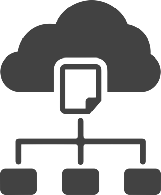 PNG biçiminde bulut depolama simgesi şeffaf arkaplan tasarımı ile dijital sunucu güvenli dosya eşzamanlama sunucu yönetimi ve modern web veya mobil kullanıcı arayüzü uygulamaları için ideal